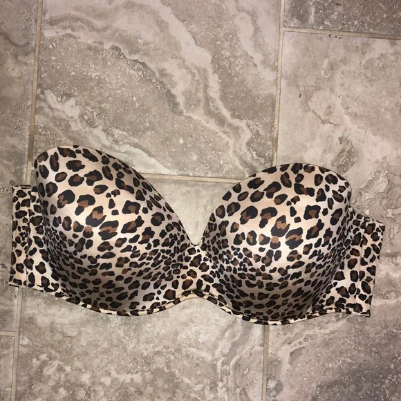 Cacique Cheetah Strapless Bra with Wire Size 44DD - Picture 1 of 13